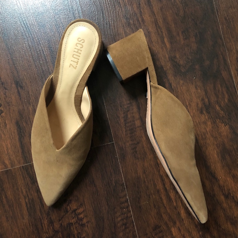 Schutz Dauani Mules in Brown Suede - Picture 3 of 8